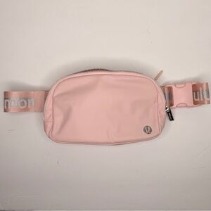 Lululemon Pink Everywhere Belt Bag 1L, Silver wordmark